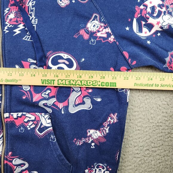 Japan Tokyo Disney Resort Adult Medium Hoodie Sweatshirt Zip Jacket AOP Blue - Picture 7 of 8